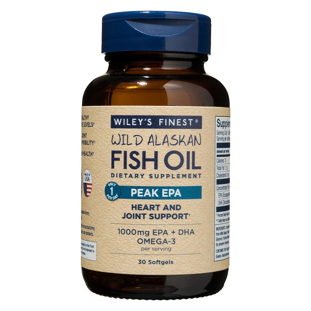 Wiley's Finest Peak EPA 1000mg Omega 3 Softgels, Pack of 30's