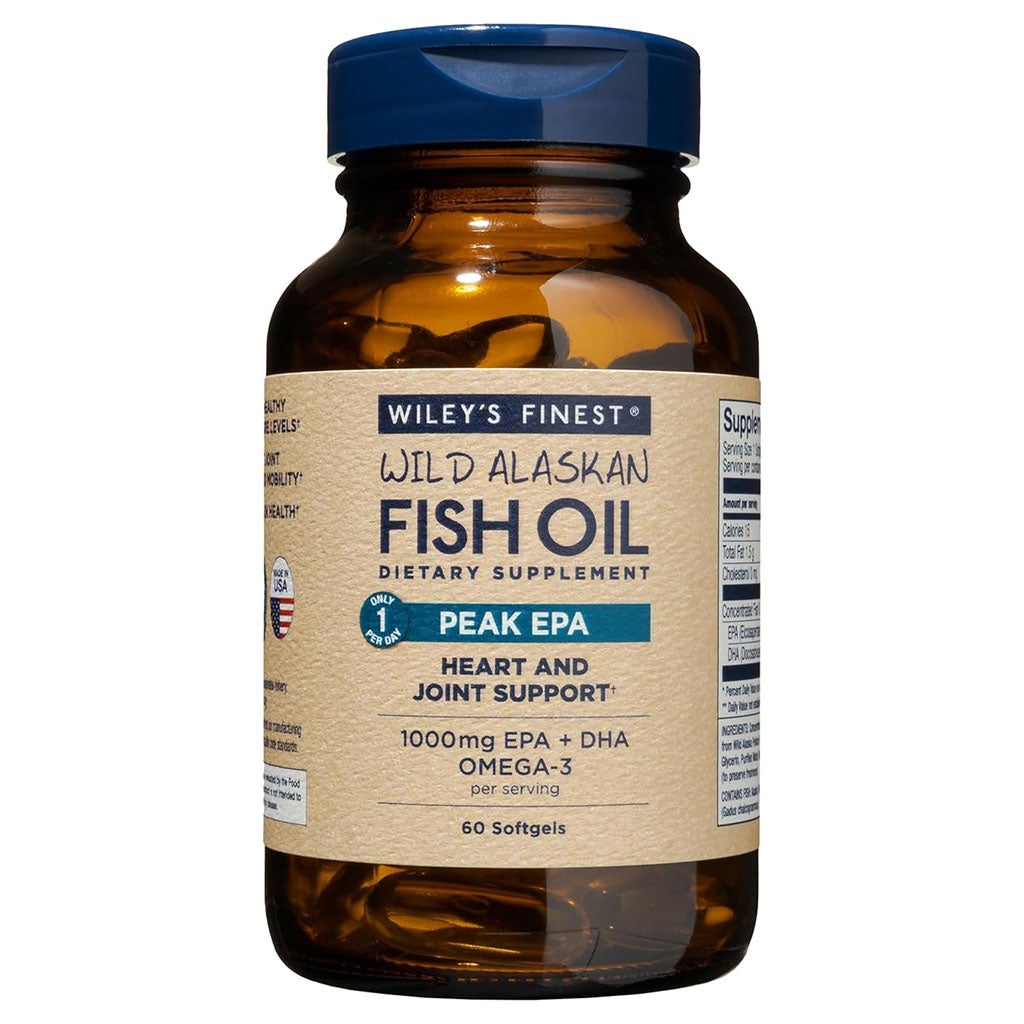 Wiley's Finest Peak EPA 1000mg Omega 3 Softgels, Pack of 60's