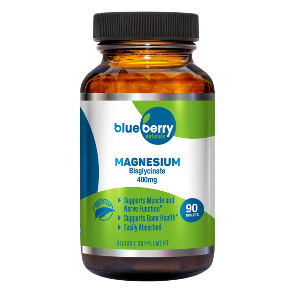 Blueberry Naturals Chelated Magnesium 400mg Tablets, Pack of 90's - B0258