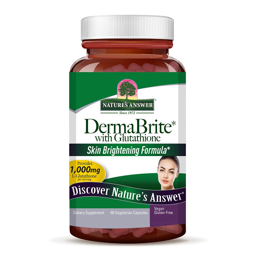 Nature's Answer DermaBrite With Glutathione Vegetarian Capsules For Skin Brightening, Pack of 60's