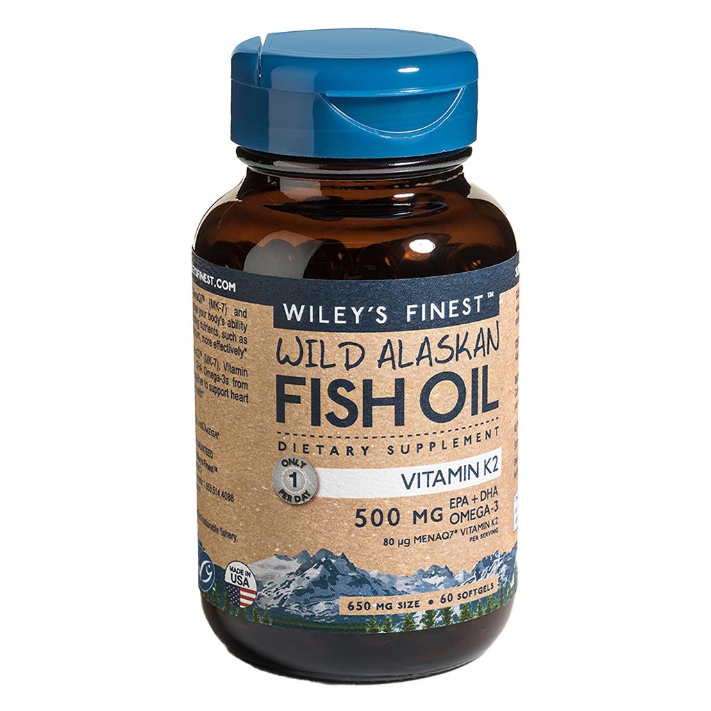 Wiley’s Finest Omega 3 with Vitamin K2 & D3 Softgels, Pack of 60's