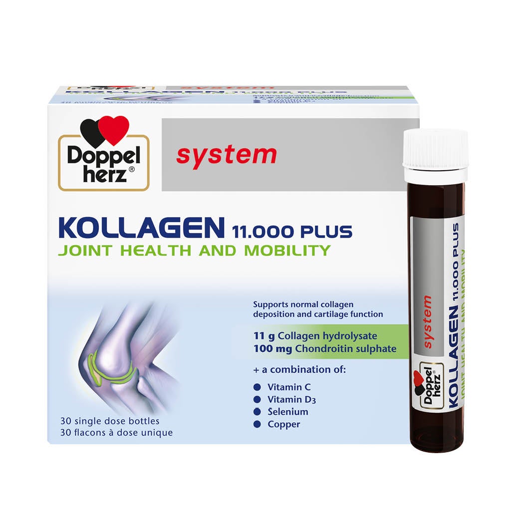 Doppelherz Kollagen 11.000 Plus Drinkable Collagen Supplement For Joint Health, Pack of 30's