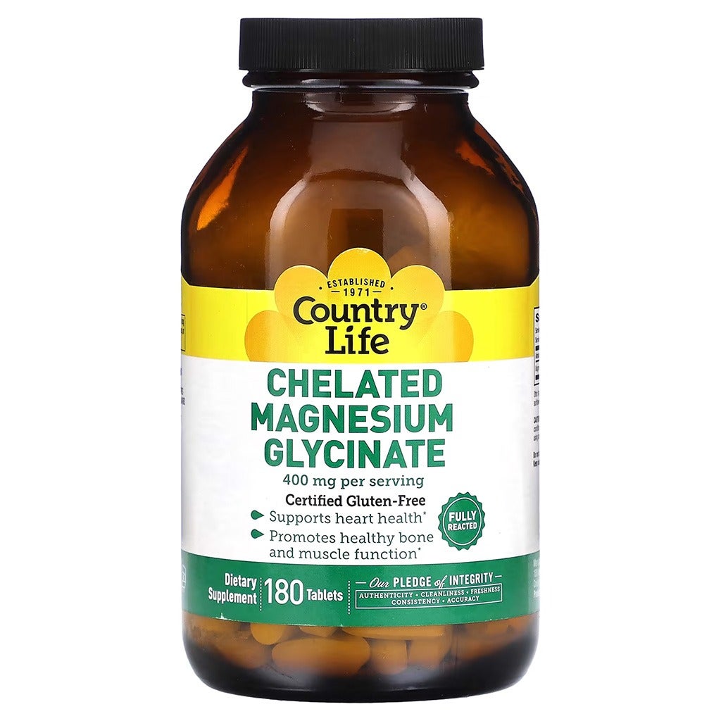 Country Life Magnesium Glycinate 400mg Tablets, Pack of 180's