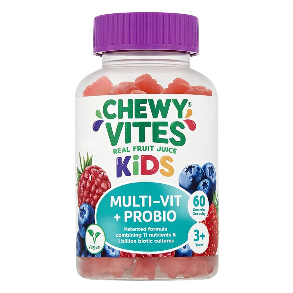 Chewy Vites Multivit + Probio Kids Multivitamin & Probiotic Gummies, Pack of 60's