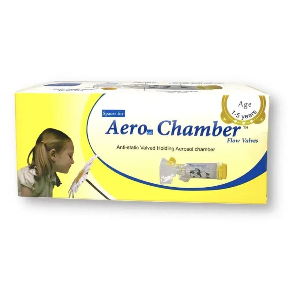 AeroChamber Plus Flow-Vu Anti-static Valved Holding Chamber For 1 To 5 Year Old - Medium