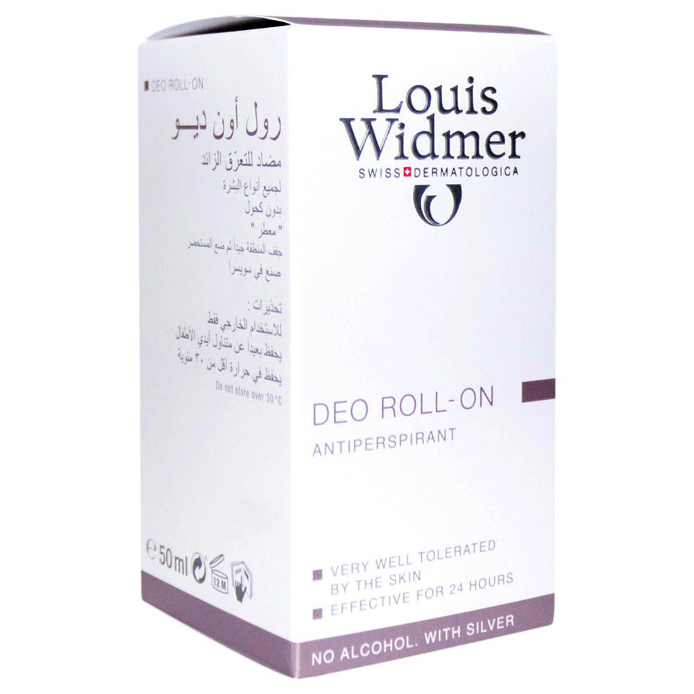 Louis Widmer, Deo Roll-On Non-Scented, Unscented deodorant roll-on for sensitive skin, 50ml