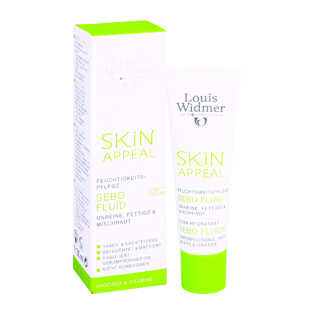 Louis Widmer, Skin Appeal Sebo Fluid, Lightweight fluid for oily and acne-prone skin, 30 ml