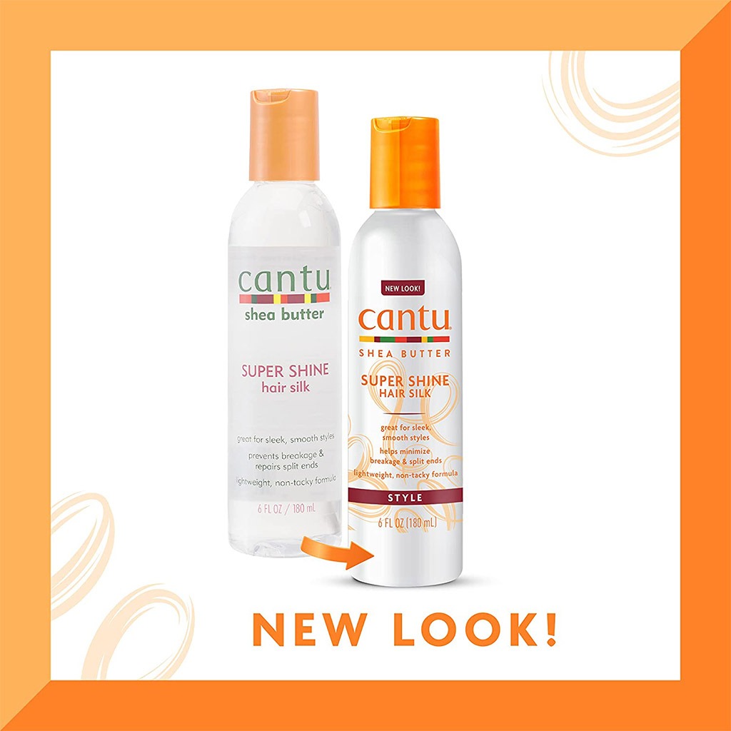 Cantu, Shea Butter Super Shine Hair Silk Spray, Lightweight shine spray for smooth hair, 180 ml