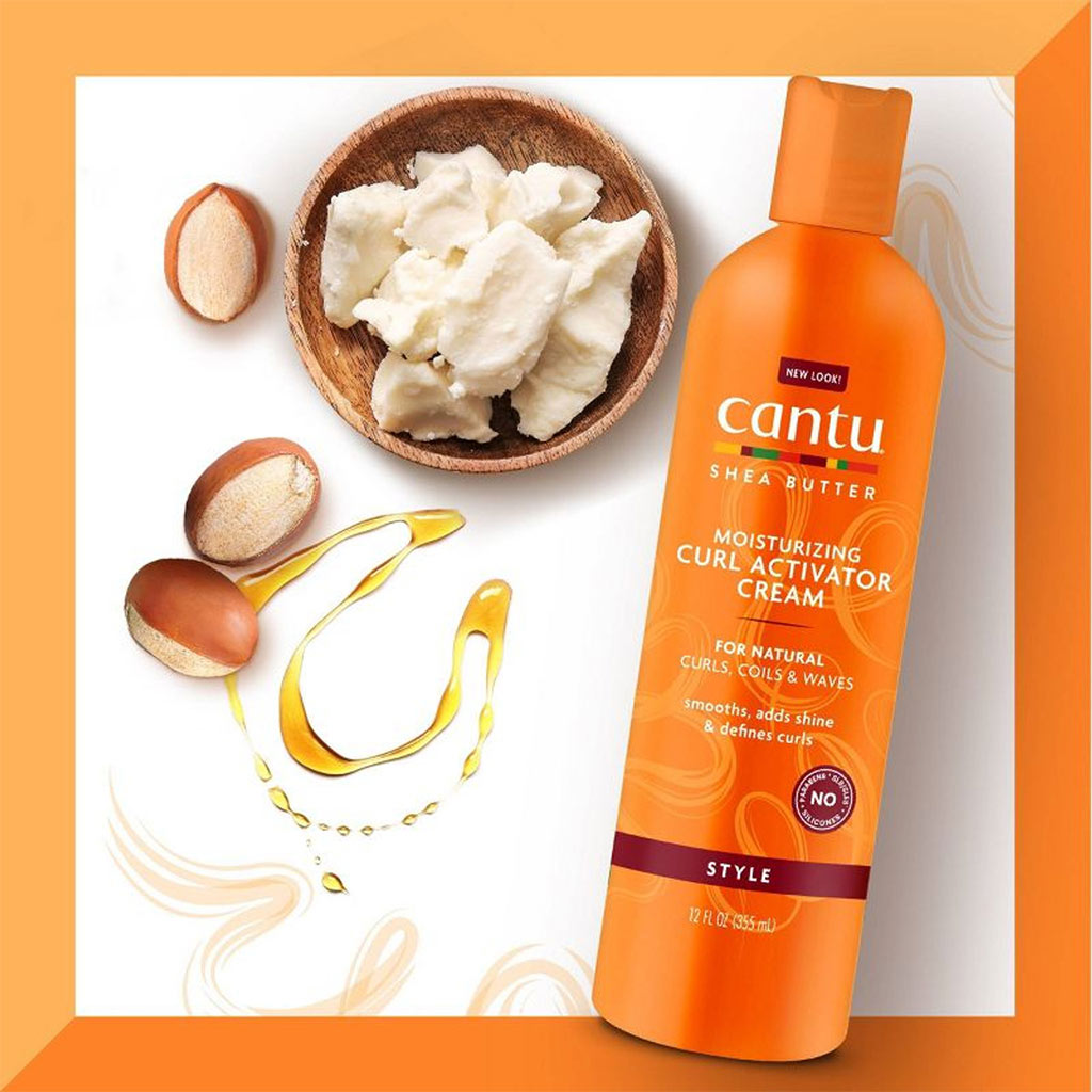 Cantu, Natural Hair Moisturizing Curl Activator Cream with Shea Butter, Curl defining cream for natural hair, 355 ml