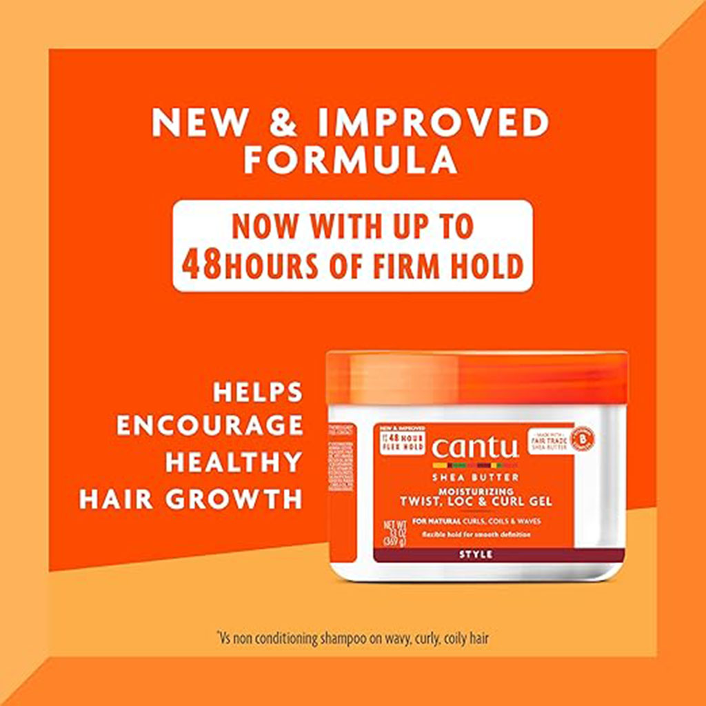 Cantu, Moisturizing Twist and Lock Gel, Hydrating gel for defined natural curls, 370 g