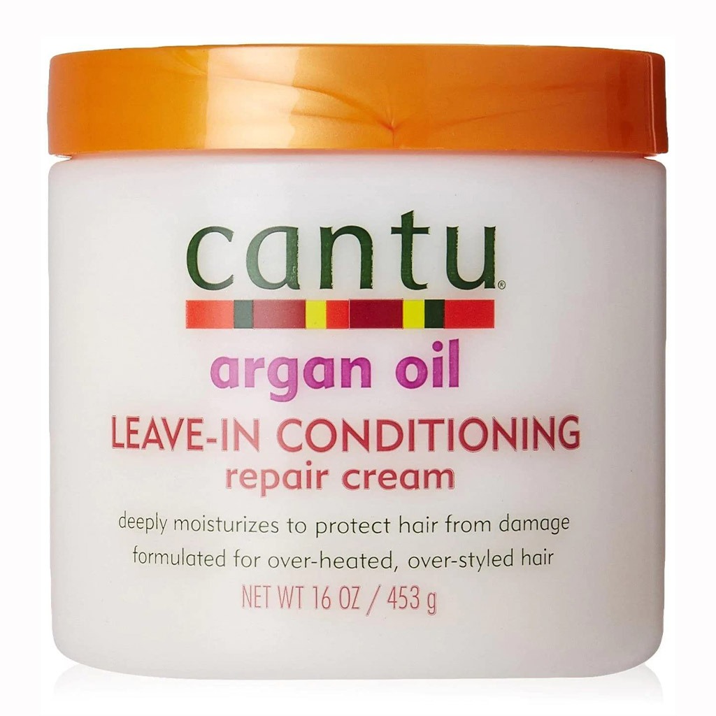 Cantu, Argan Oil Leave-in Conditioning Repair Cream, Nourishing cream for damaged hair repair, 453 g