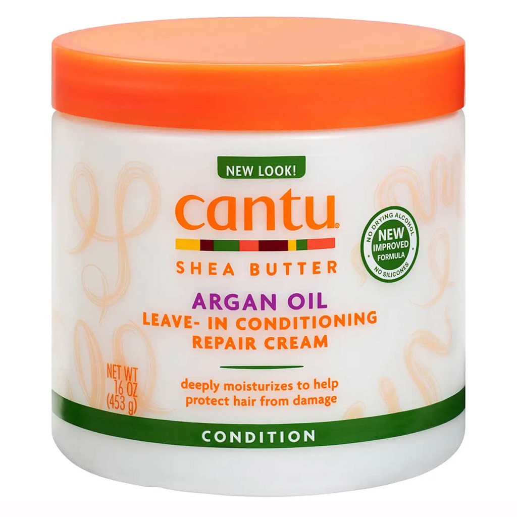 Cantu, Argan Oil Leave-in Conditioning Repair Cream, Nourishing cream for damaged hair repair, 453 g