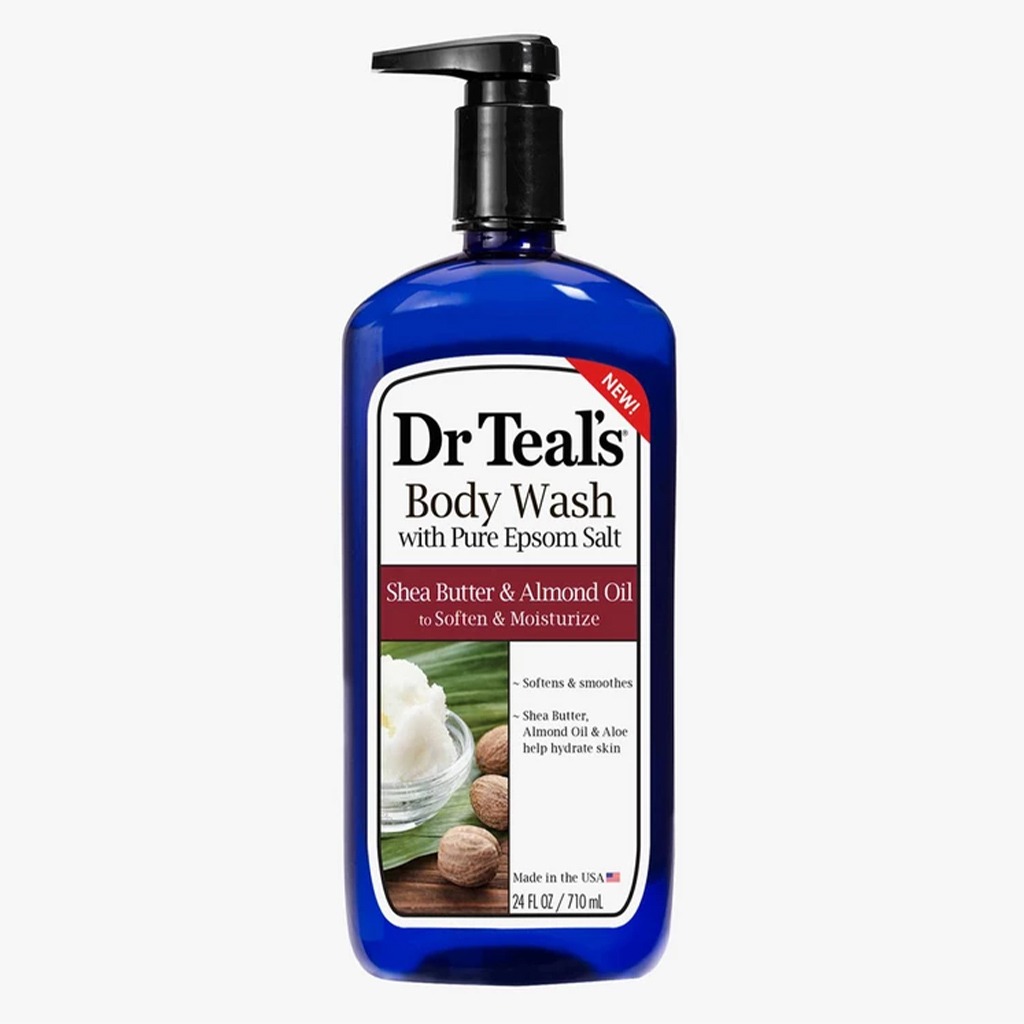 Dr Teal's, Pure Epsom Salt Body Wash Shea Butter & Almond Oil, Moisturizing body wash with nourishing oils, 710ml