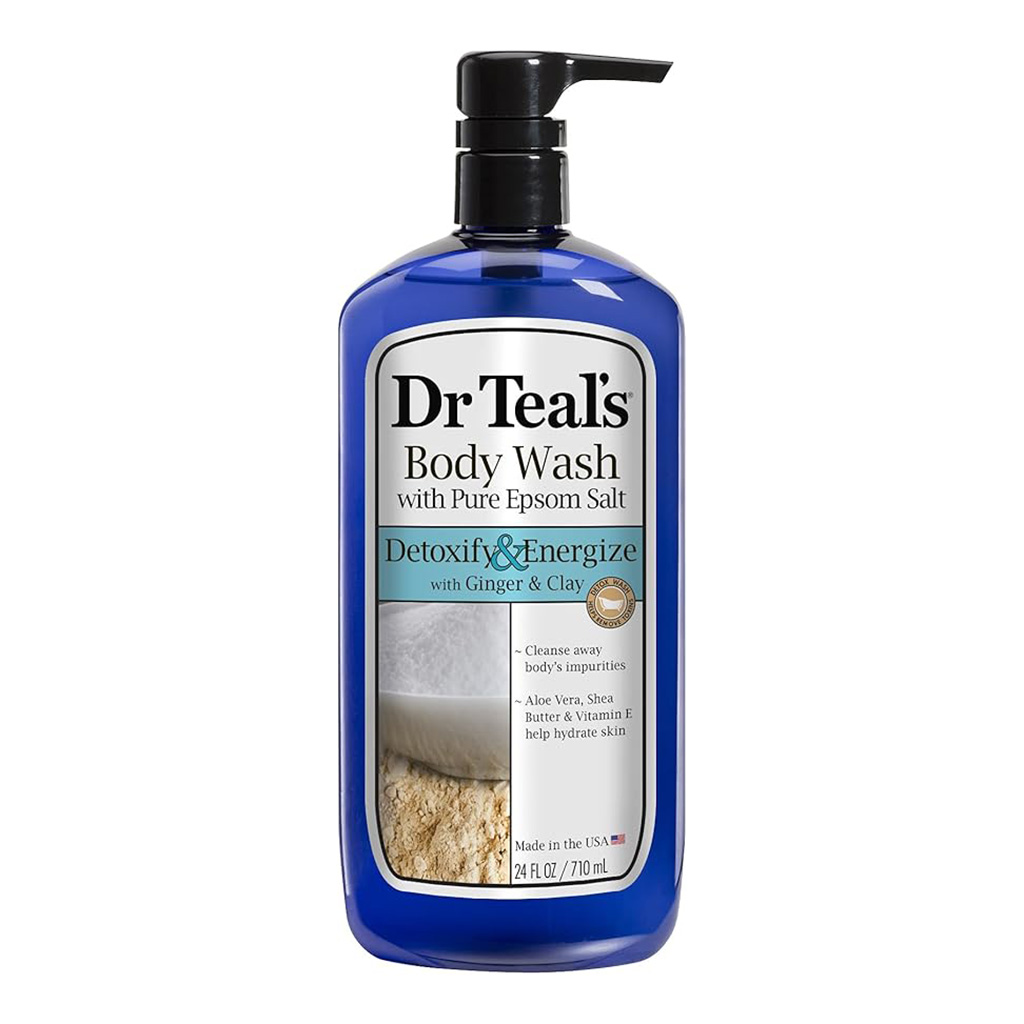 Dr Teal’s, Clay Detoxify and Energize Body Wash, Detoxifying and energizing clay body wash, 710ml