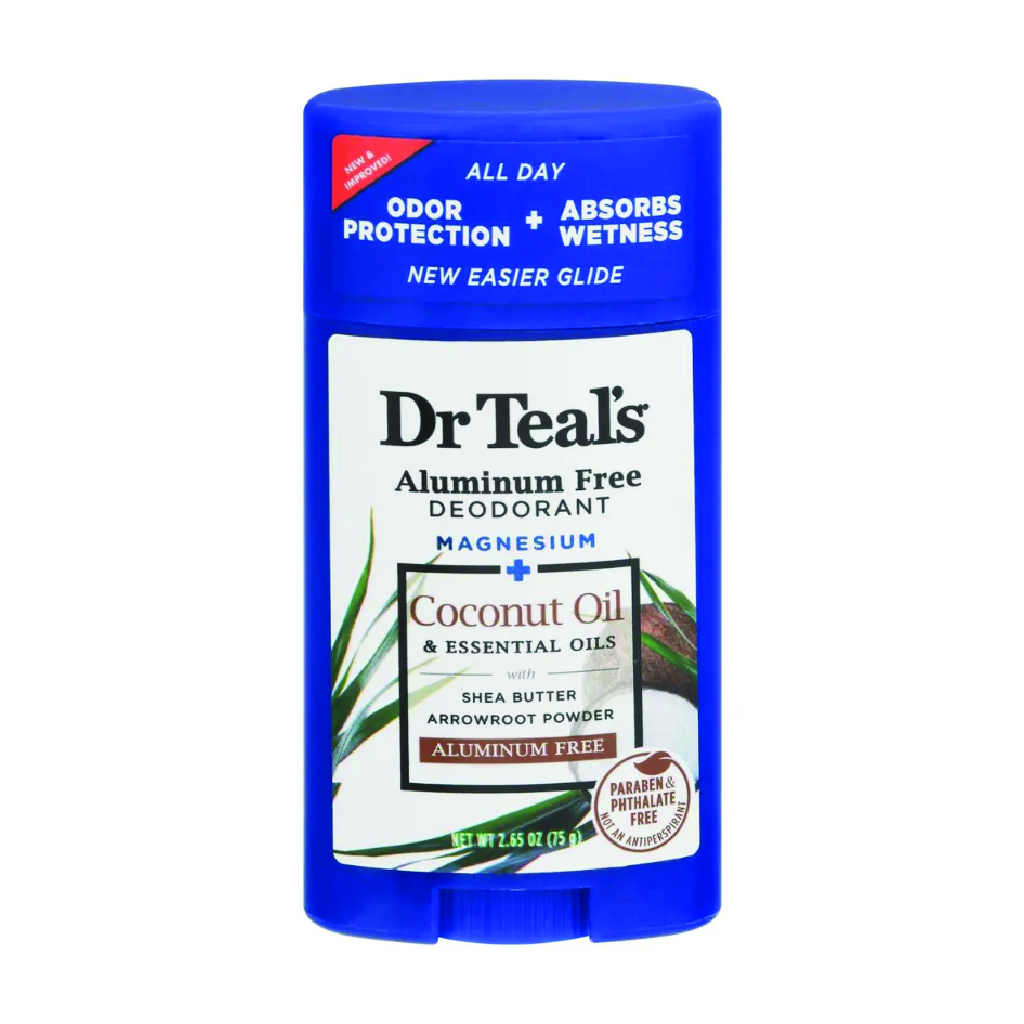 Dr Teal's, Coconut Aluminum-Free Deodorant, Natural aluminum-free deodorant with coconut scent, 75g