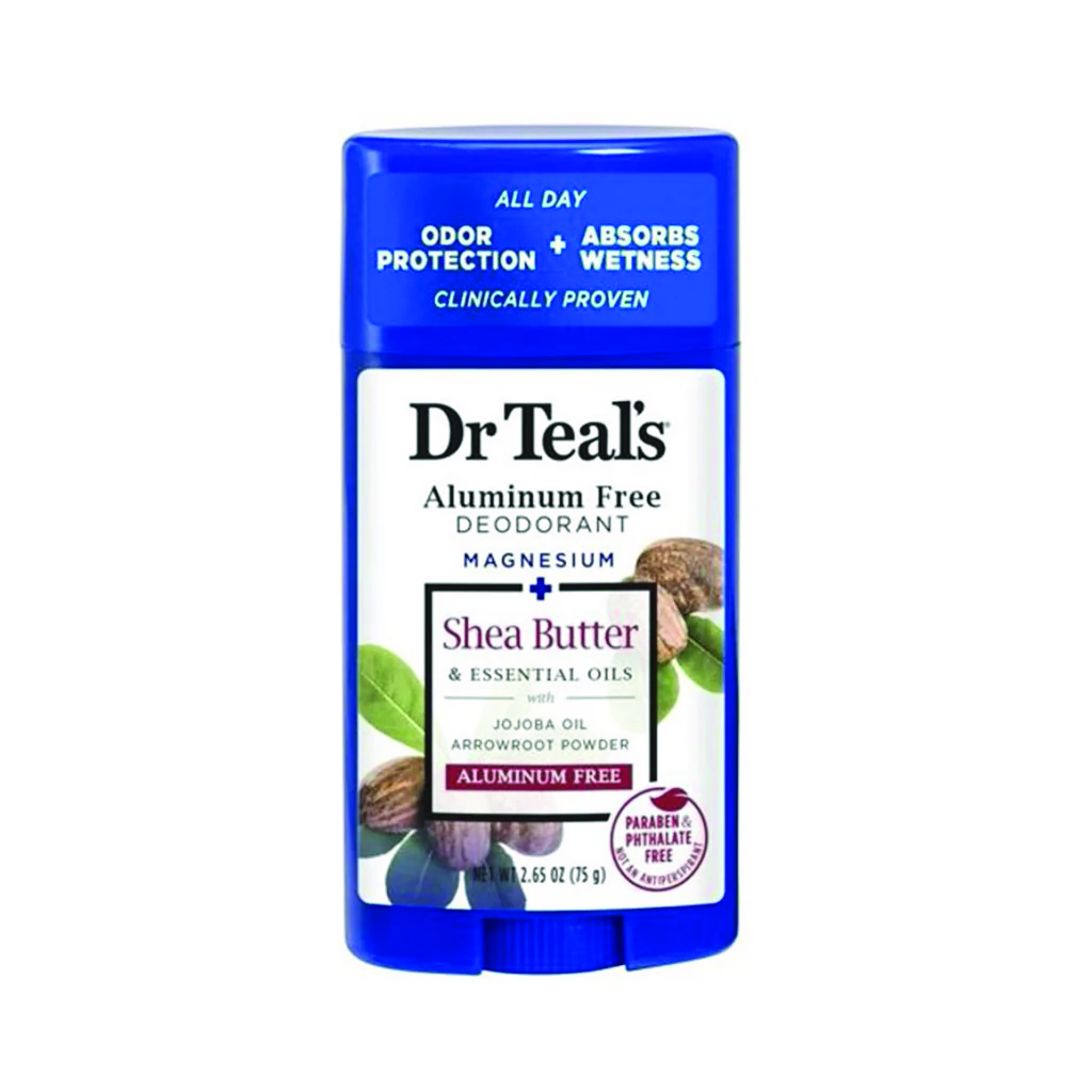 Dr Teal’s, Deodorant Shea Butter Aluminum Free, Aluminum-free deodorant with shea butter, 75g
