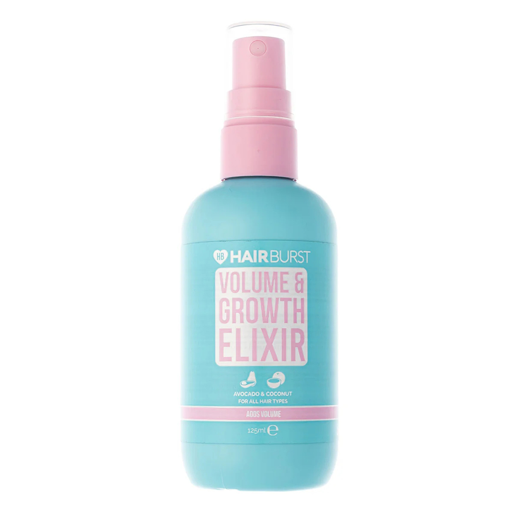 Hairburst, Volume and growth elixir spray, Panthenol and hydrolysed wheat protein spray for thicker hair, 125 ml