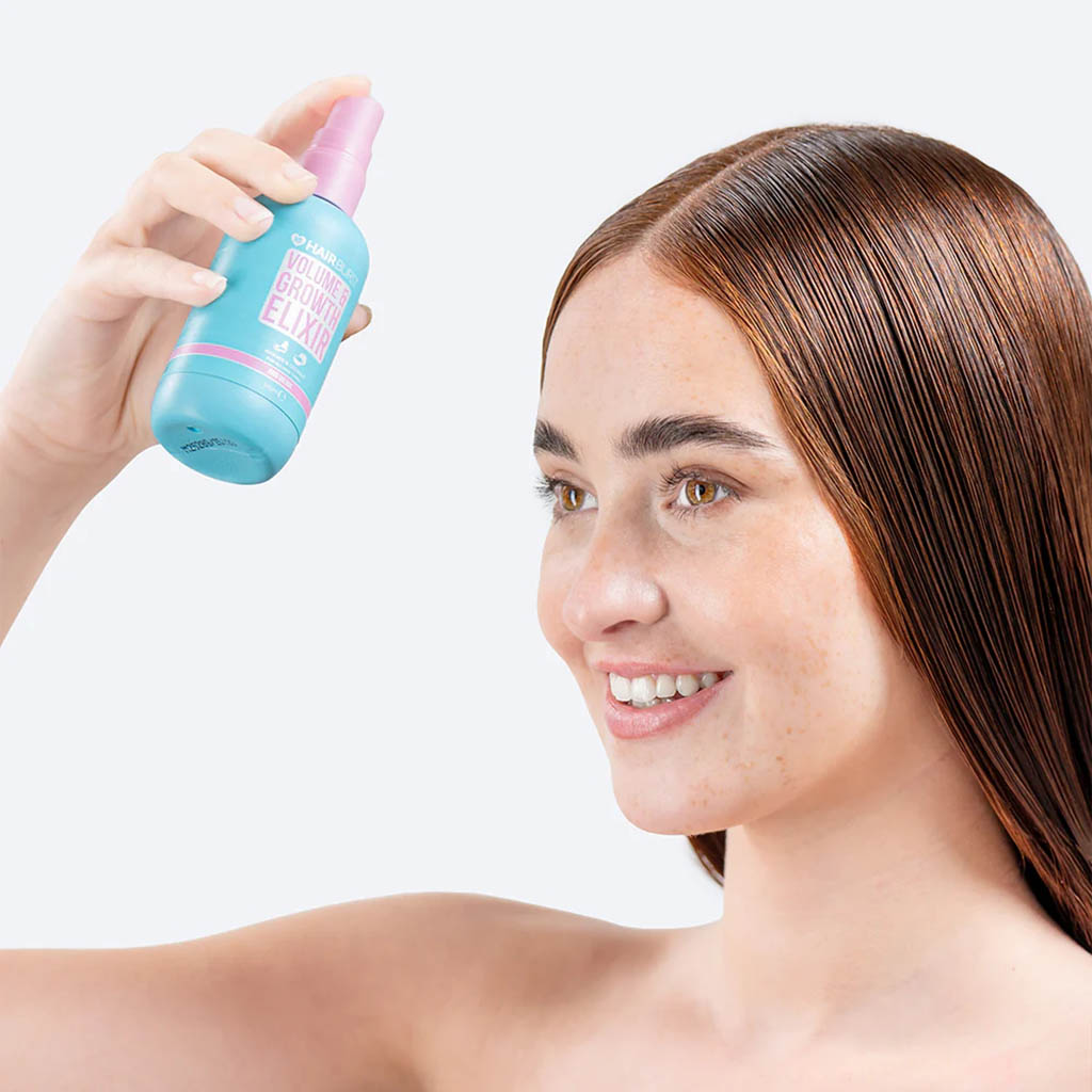 Hairburst, Volume and growth elixir spray, Panthenol and hydrolysed wheat protein spray for thicker hair, 125 ml