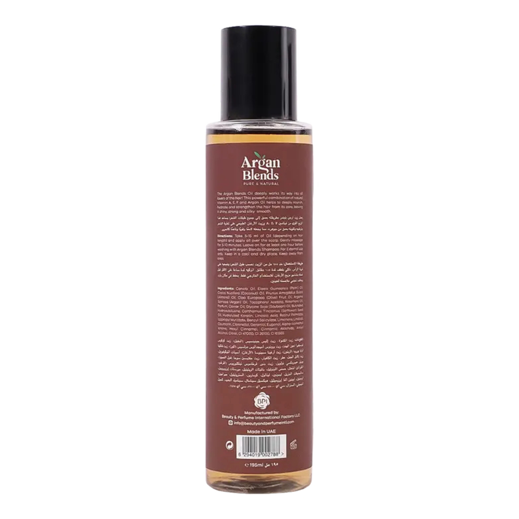 Argan Blends, Botox Hair Oil, Nourishing hair oil for smooth and shiny hair, 195 ml
