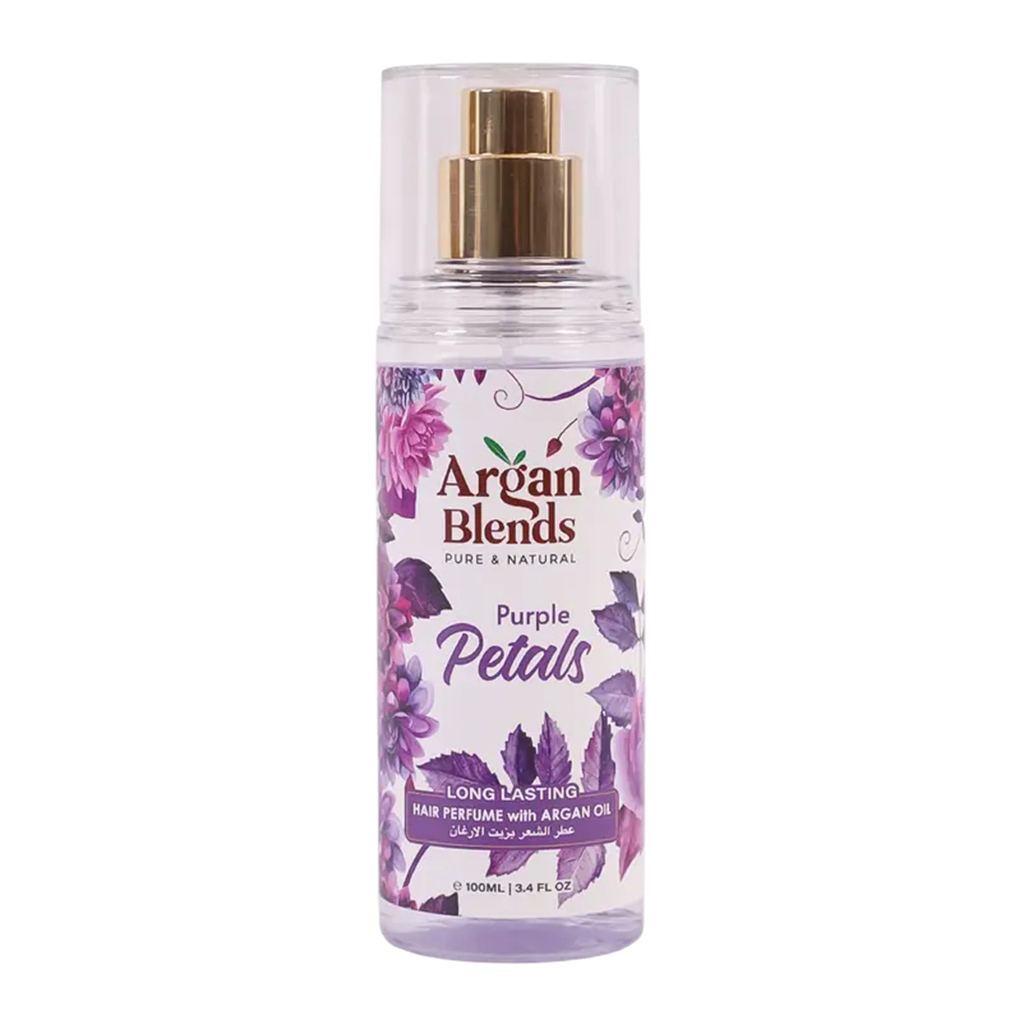 Argan Blends, Purple Petals hair perfume, Fragrant hair mist for fresh scent, 100 ml