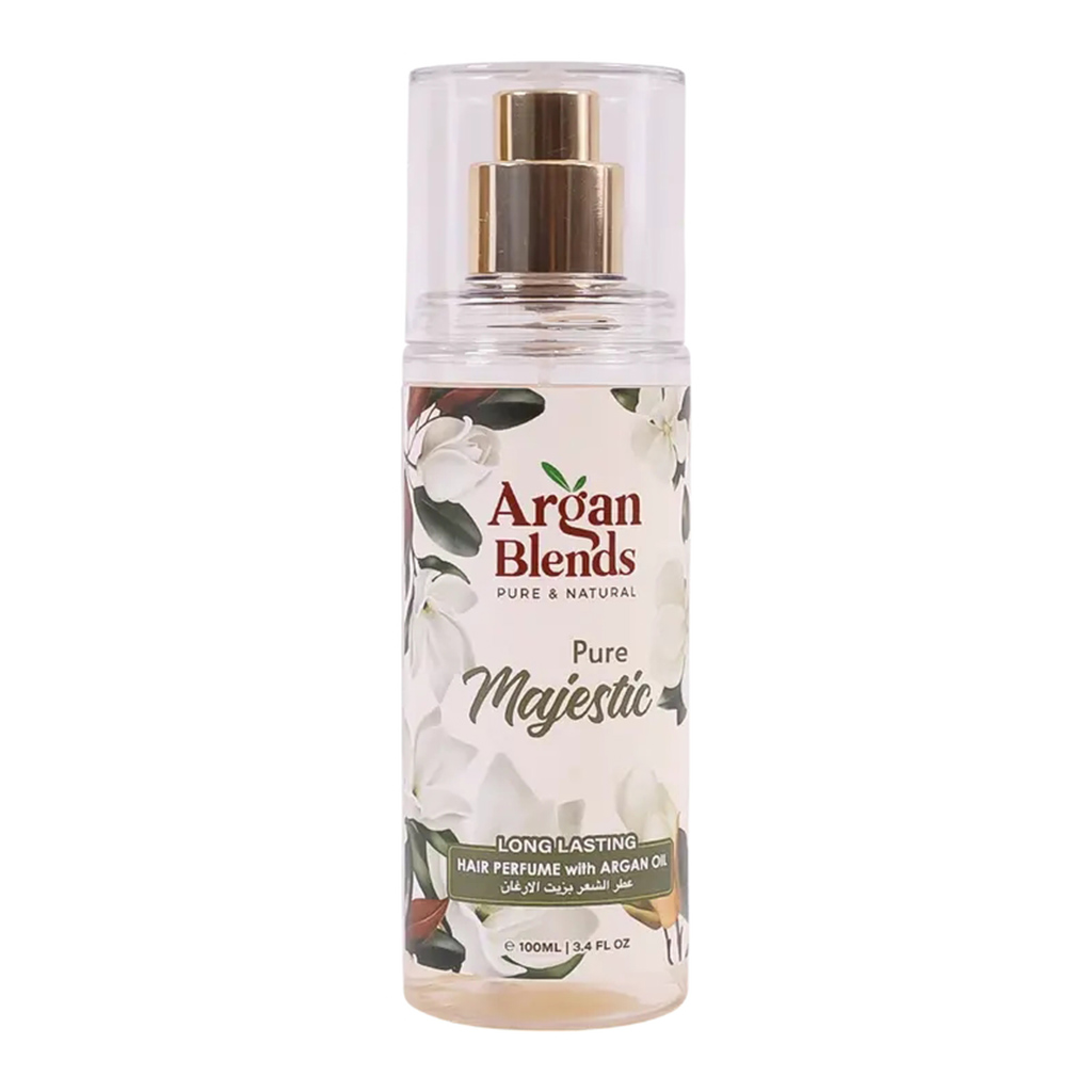 Argan Blends, Pure Majestic Hair Perfume, Luxurious scented hair mist for freshness, 100 ml