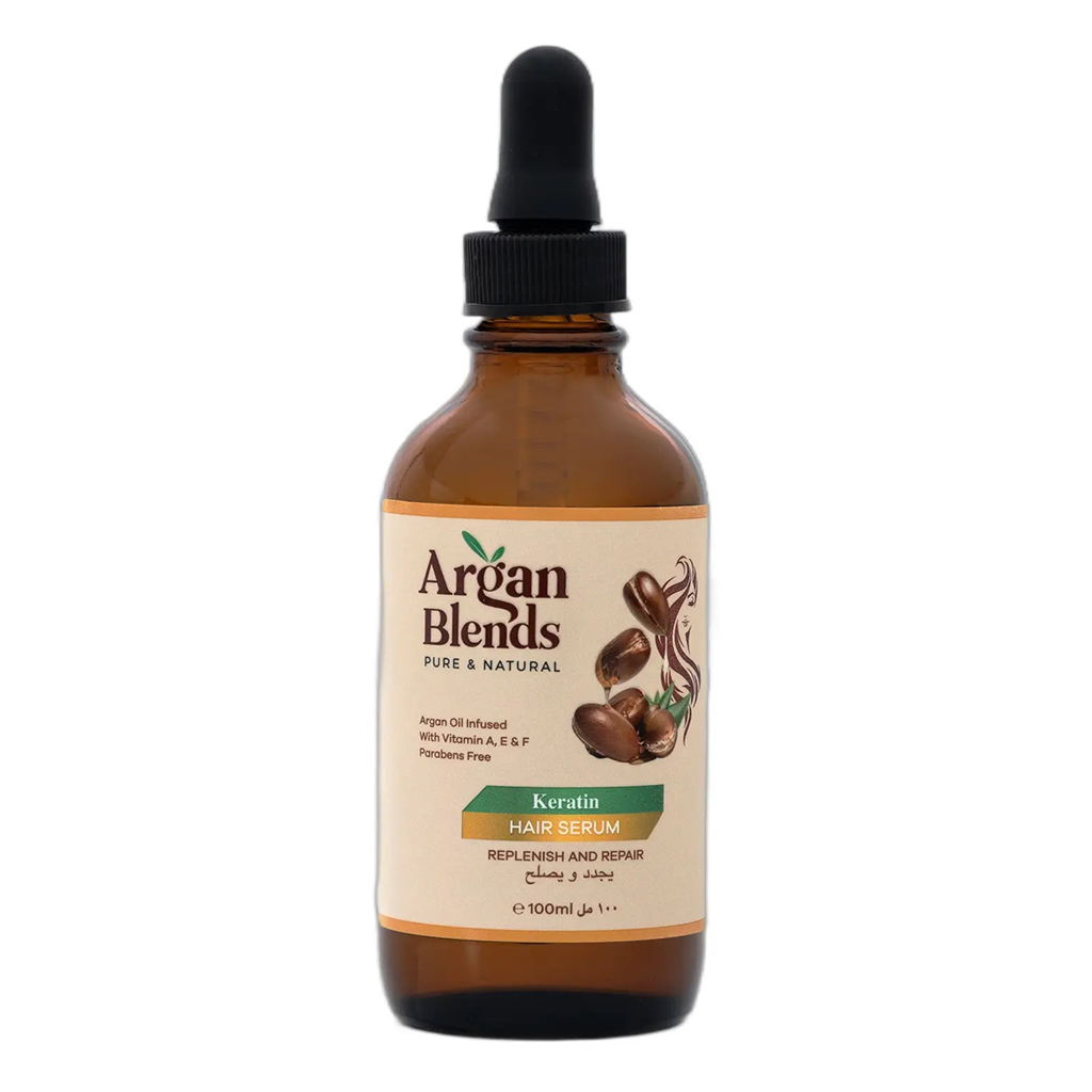 Argan Blends, Keratin Hair Serum, Repairing hair serum with keratin and argan oil, 100 ml