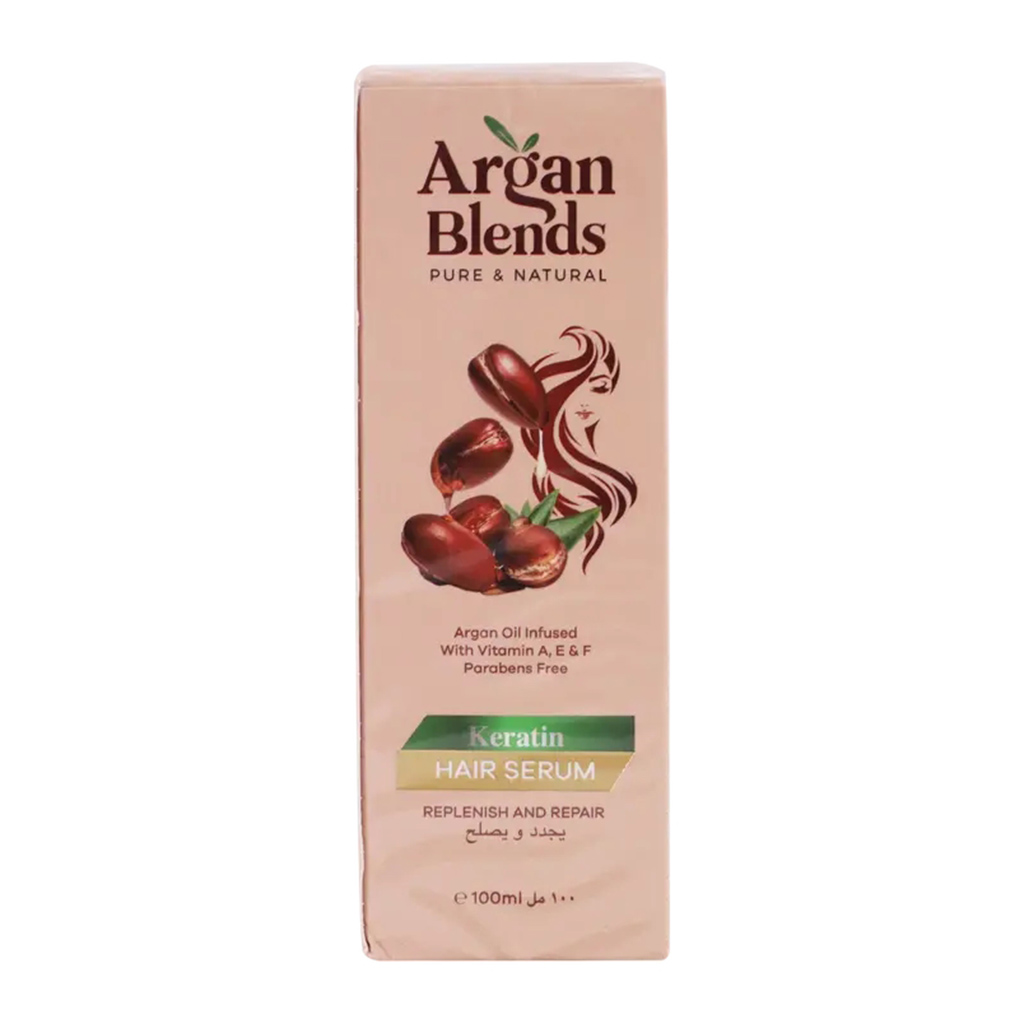 Argan Blends, Keratin Hair Serum, Repairing hair serum with keratin and argan oil, 100 ml