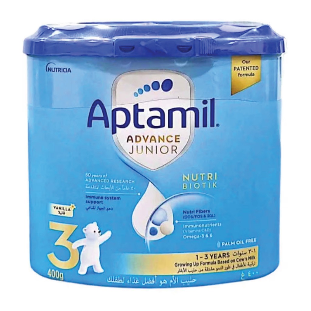 Aptamil Advance Junior Stage, 3 Growing Up Formula Milk 1-3 Years, 400G