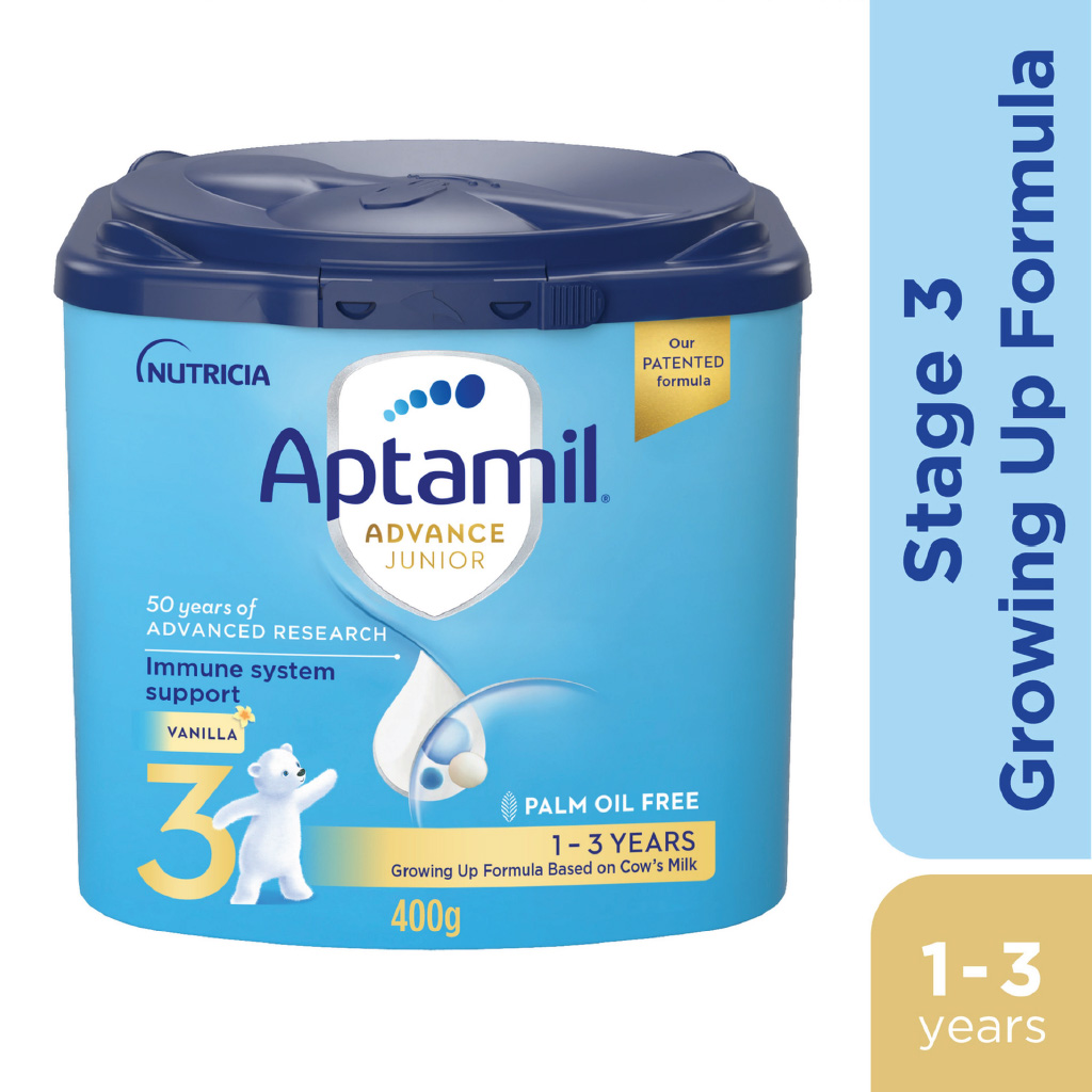 Aptamil Advance Junior Stage, 3 Growing Up Formula Milk 1-3 Years, 400G