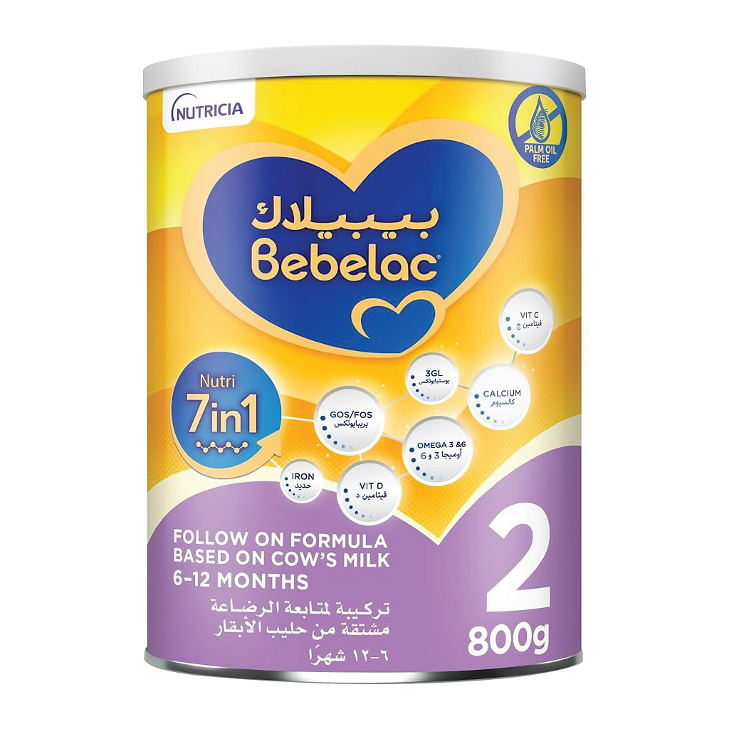 Bebelac Stage 2 Follow On Formula Milk 6-12 Months, 800G