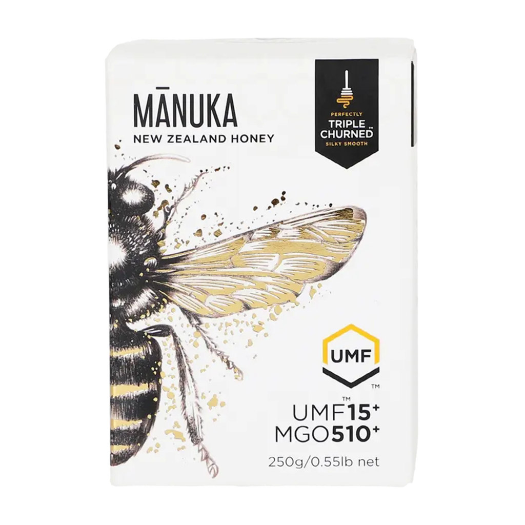 1839, Manuka Honey Premium UMF 15+ Lozenges, Soothing throat lozenges with high UMF manuka honey, 250 g