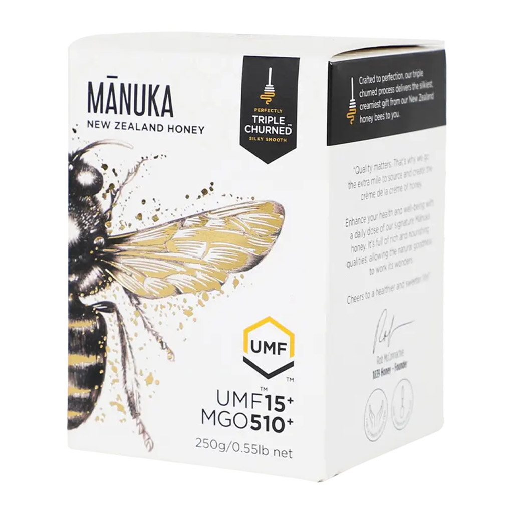 1839, Manuka Honey Premium UMF 15+ Lozenges, Soothing throat lozenges with high UMF manuka honey, 250 g