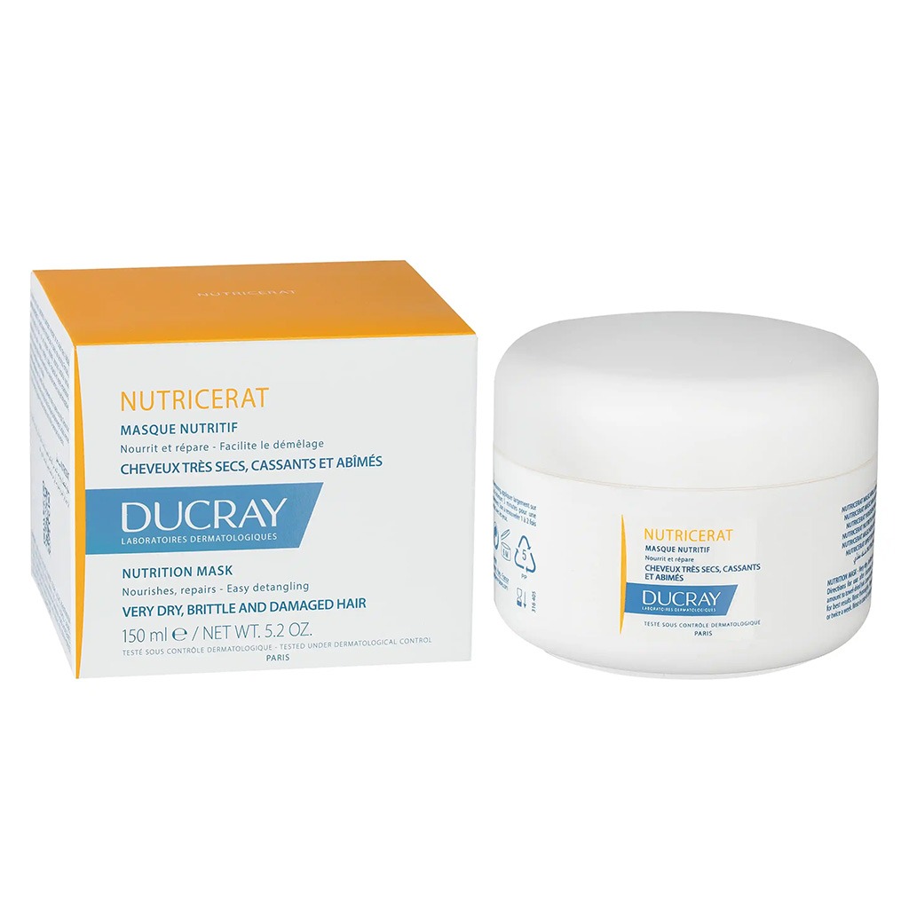 Ducray, Nutricerat Mask, Nourishing hair mask for dry and brittle hair, 150ml