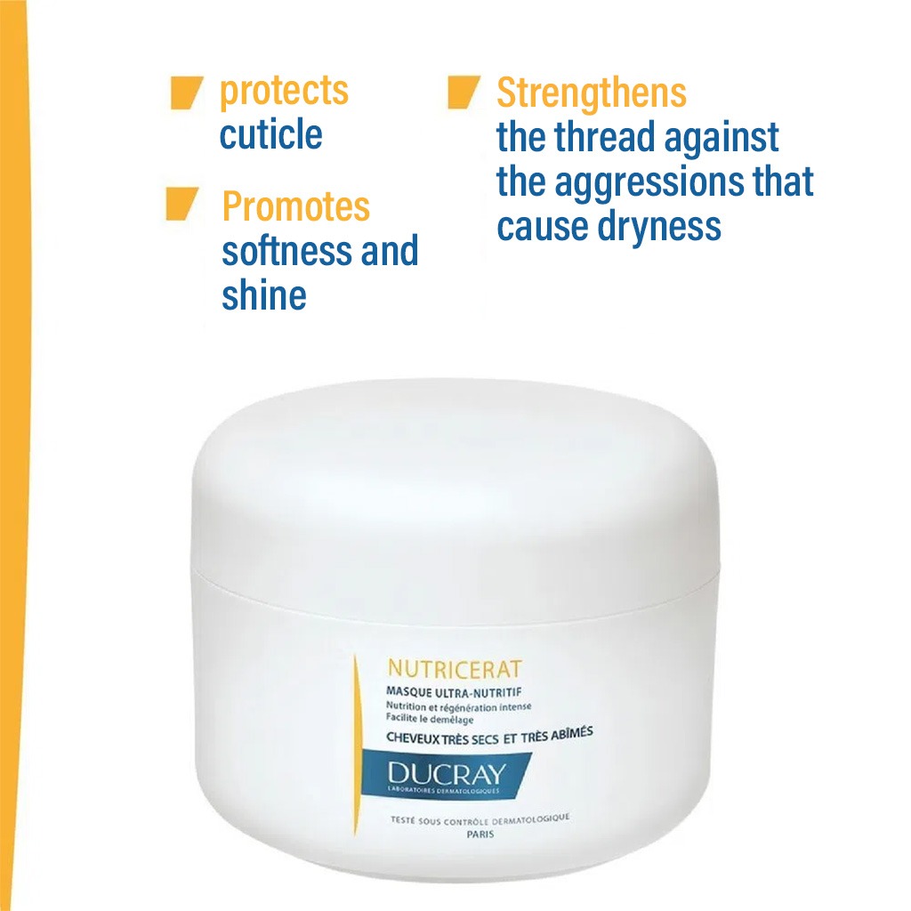 Ducray, Nutricerat Mask, Nourishing hair mask for dry and brittle hair, 150ml