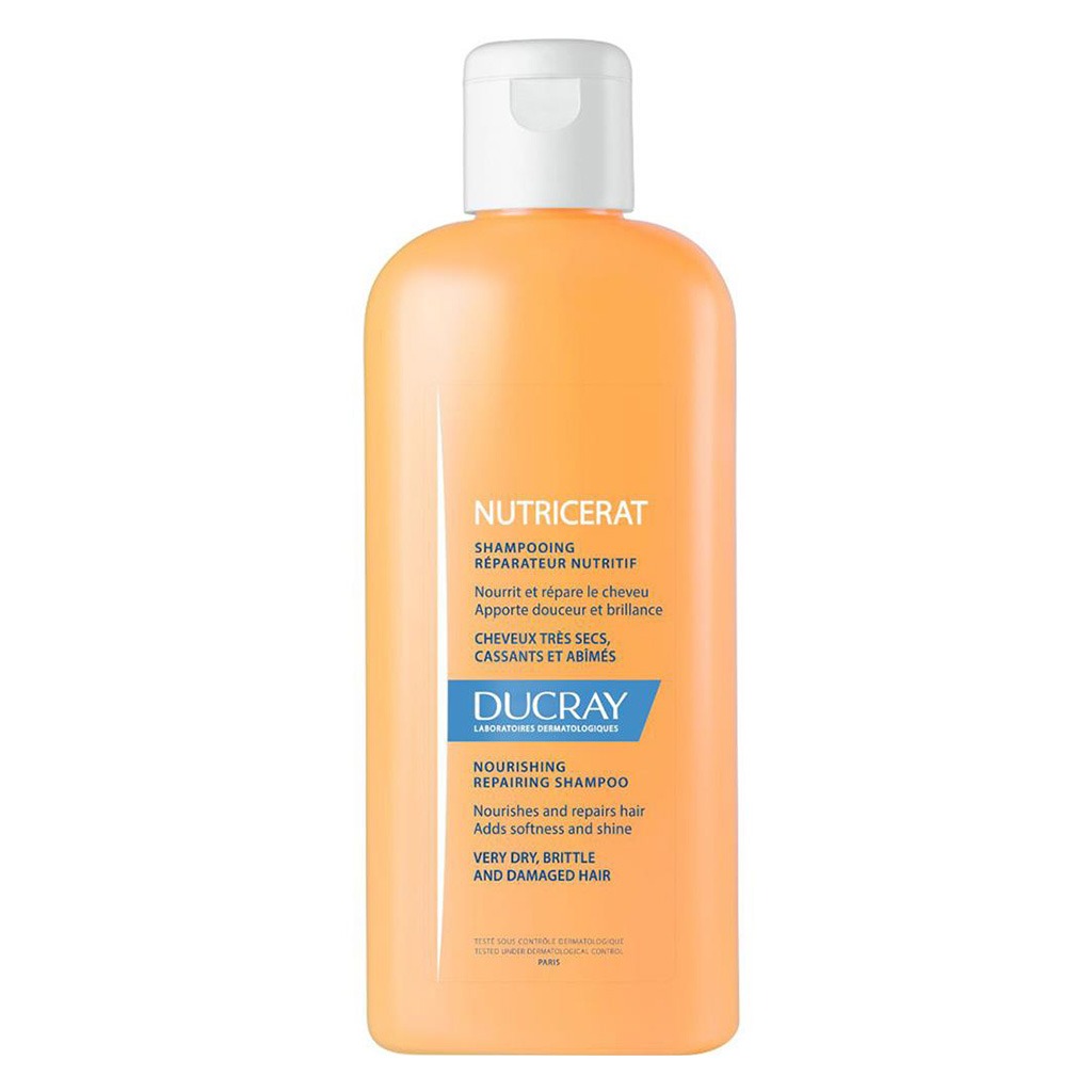 Ducray, Nutricerat Intense Nutrition Shampoo, Nourishing shampoo for dry and damaged hair, 200ml