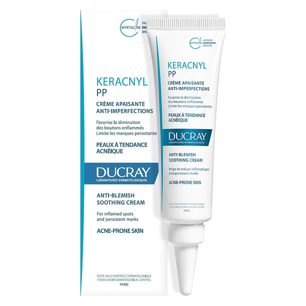 Ducray, Keracnyl PP Anti-Blemish Soothing Cream, Soothing cream for acne-prone sensitive skin, 30 ml