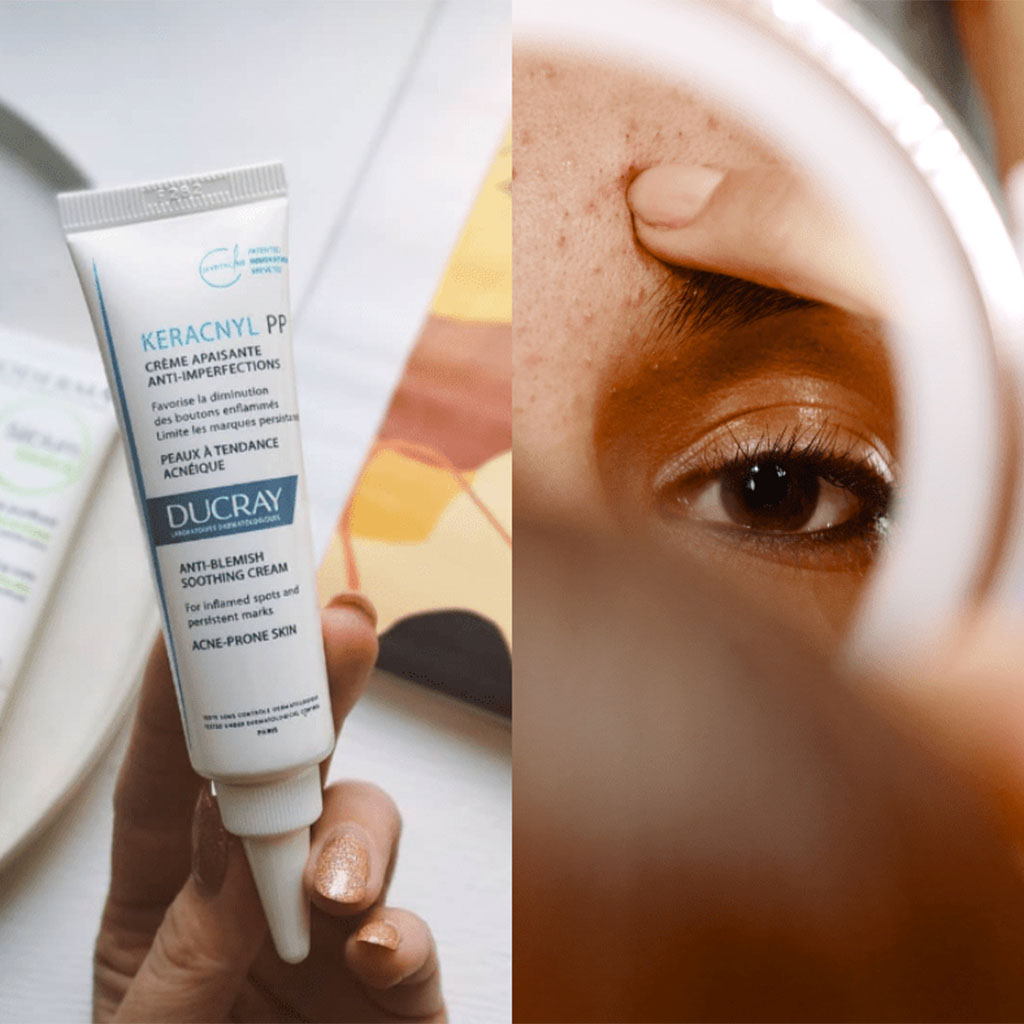 Ducray, Keracnyl PP Anti-Blemish Soothing Cream, Soothing cream for acne-prone sensitive skin, 30 ml