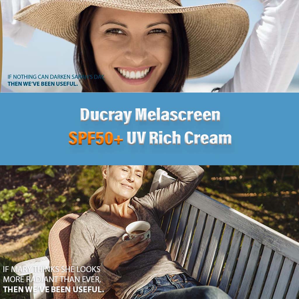 Ducray, Melascreen SPF50+ UV Rich Cream, High protection rich facial cream with SPF50+, 40ml