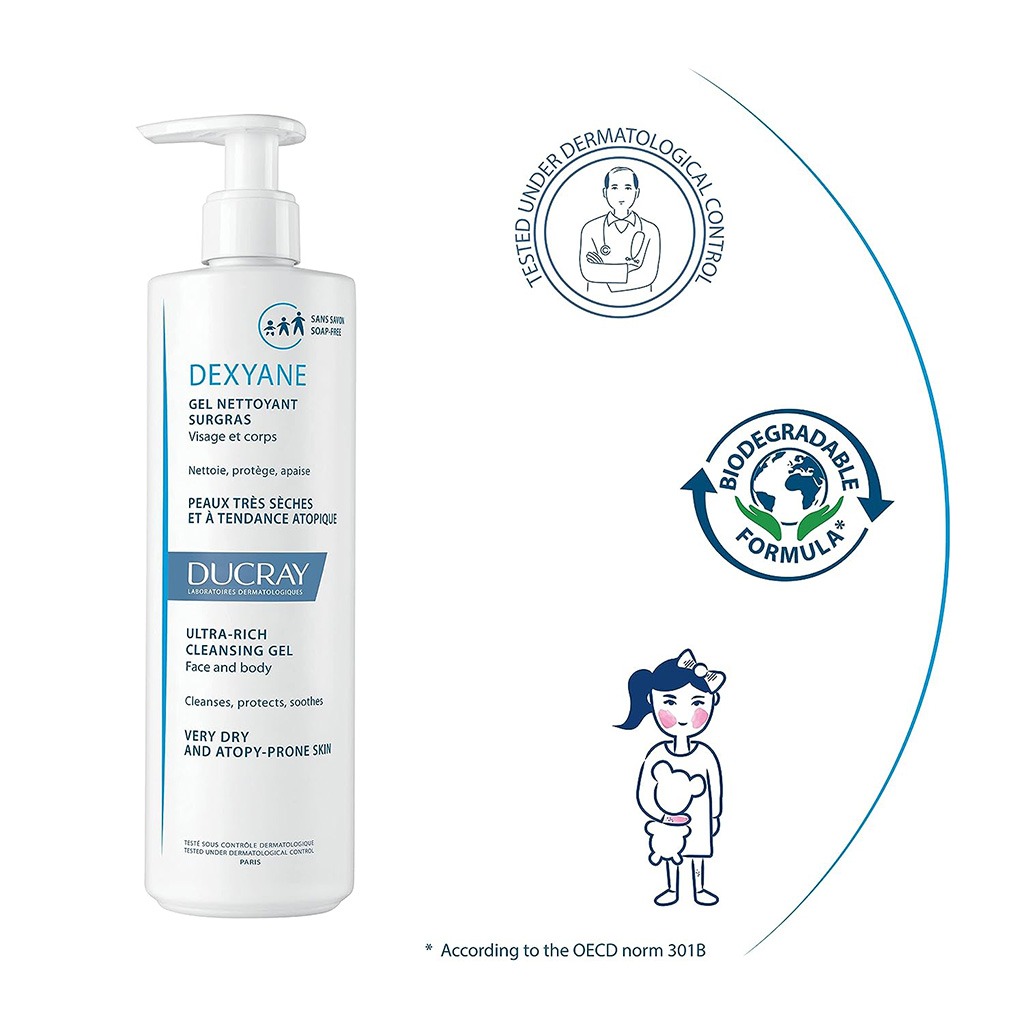 Ducray Dexyane Ultra Rich Cleansing Gel 400 mL