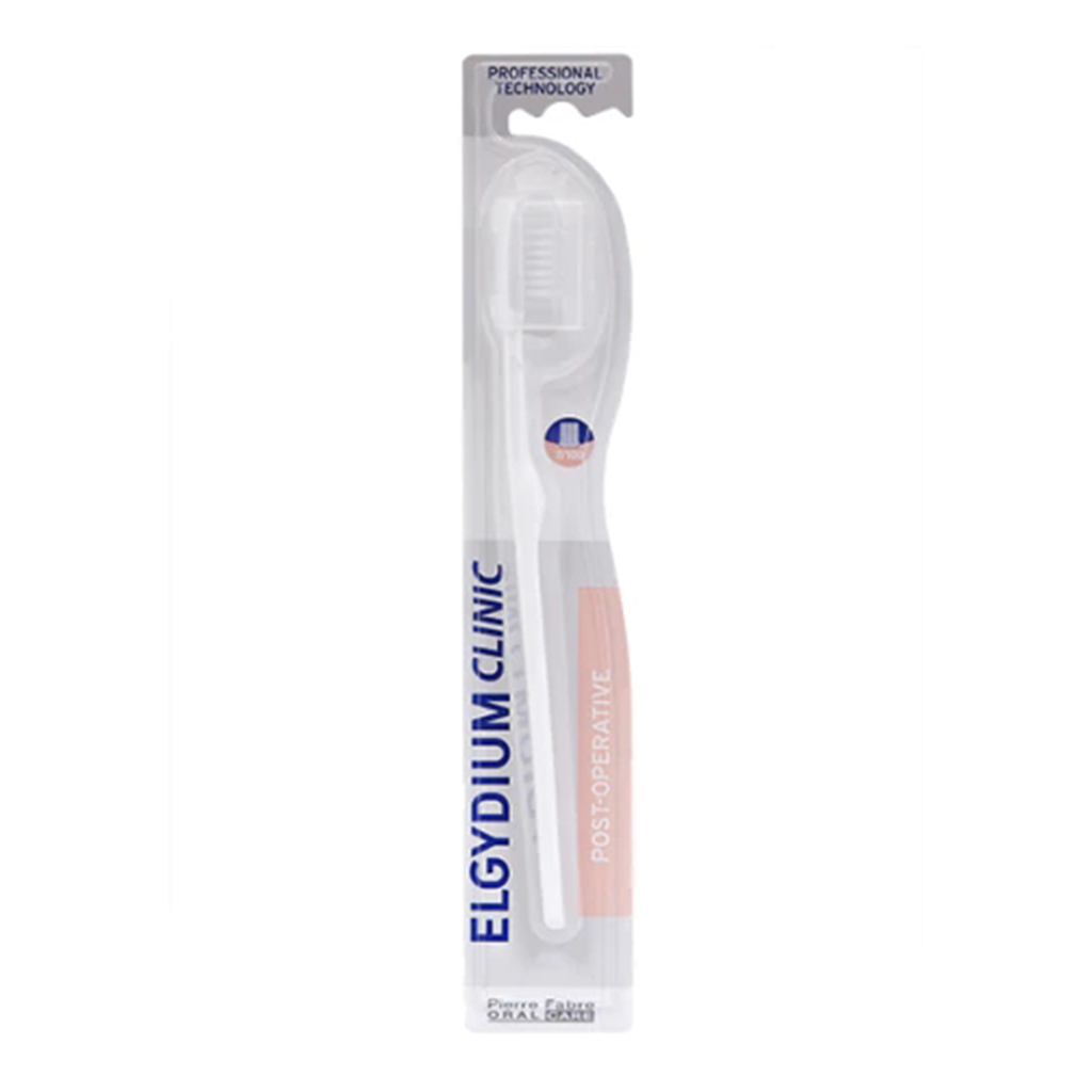 Elgydium, 7/100 Clinic Toothbrush, Soft bristle toothbrush for effective cleaning, 1 toothbrush