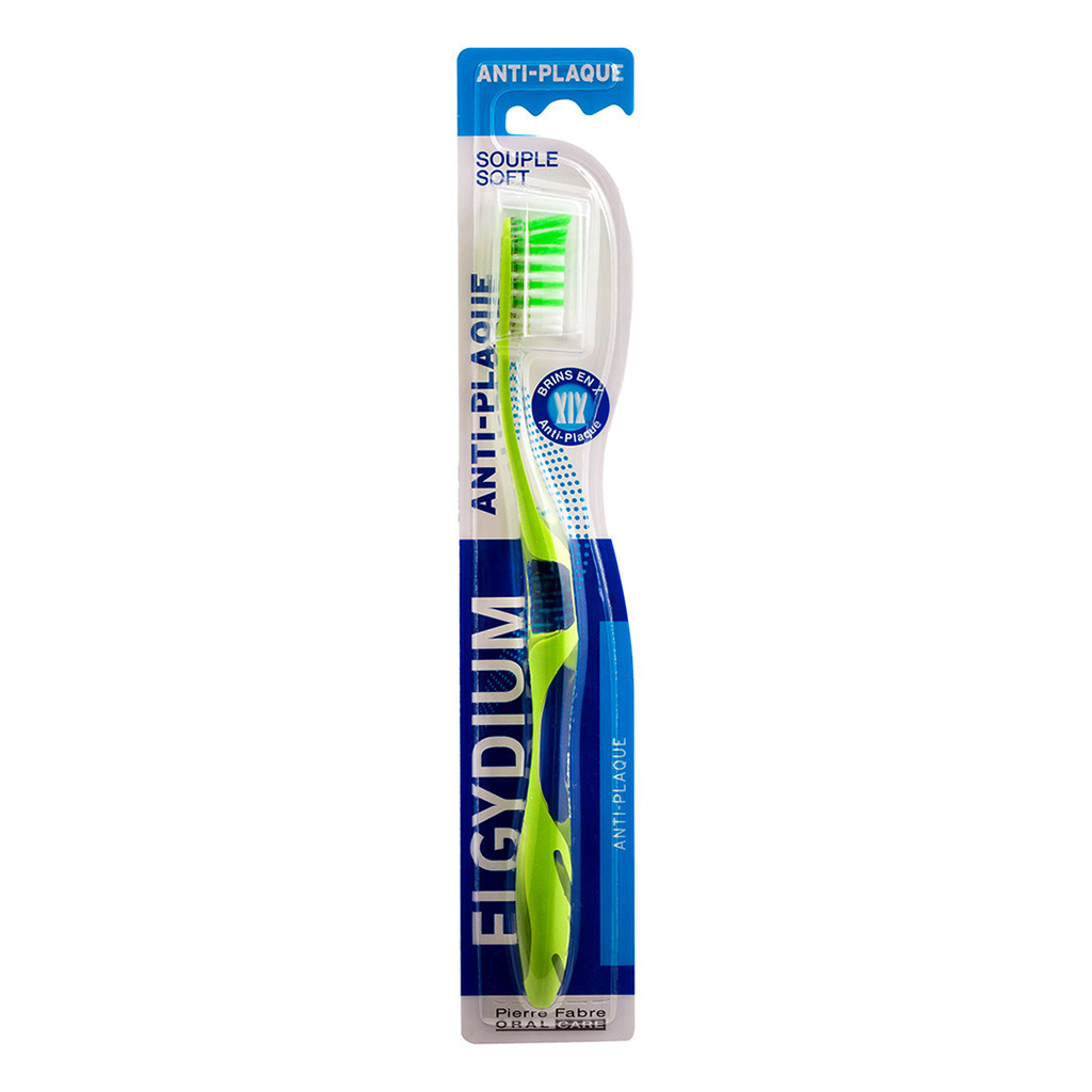 Elgydium, Anti-Plaque Soft Toothbrush, Soft bristle toothbrush for plaque removal