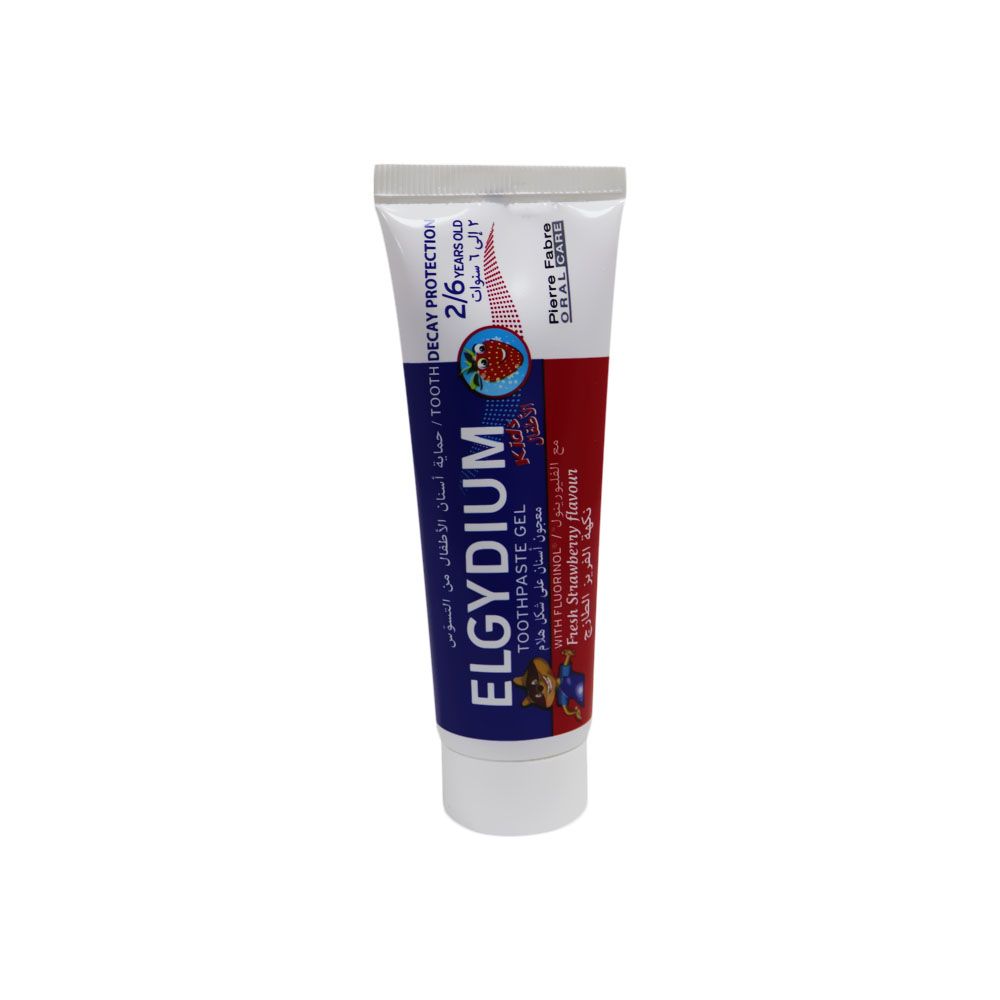 Elgydium, Tooth Decay Protection Toothpaste Fresh Strawberry, Cavity protection toothpaste with strawberry flavor, 50ml