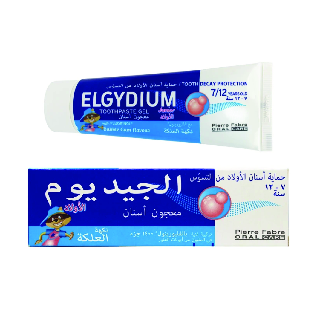 Elgydium, Tooth Decay Protection Bubble Gum Toothpaste, Cavity protection with bubble gum flavor, 50 ml