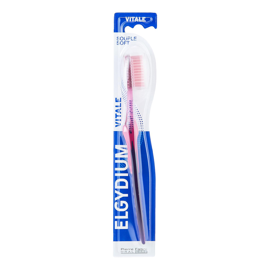 Elgydium, Vitale Colour Medium Toothbrush, Medium bristle toothbrush for daily oral care