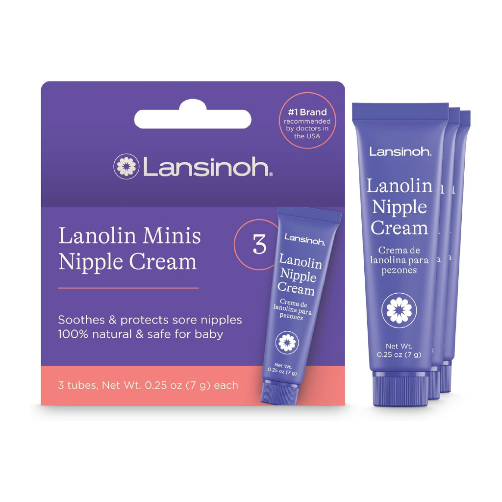 Lansinoh, Lanolin sore nipple cream for cracked skin, Healing cream for breastfeeding nipple care, 7 g