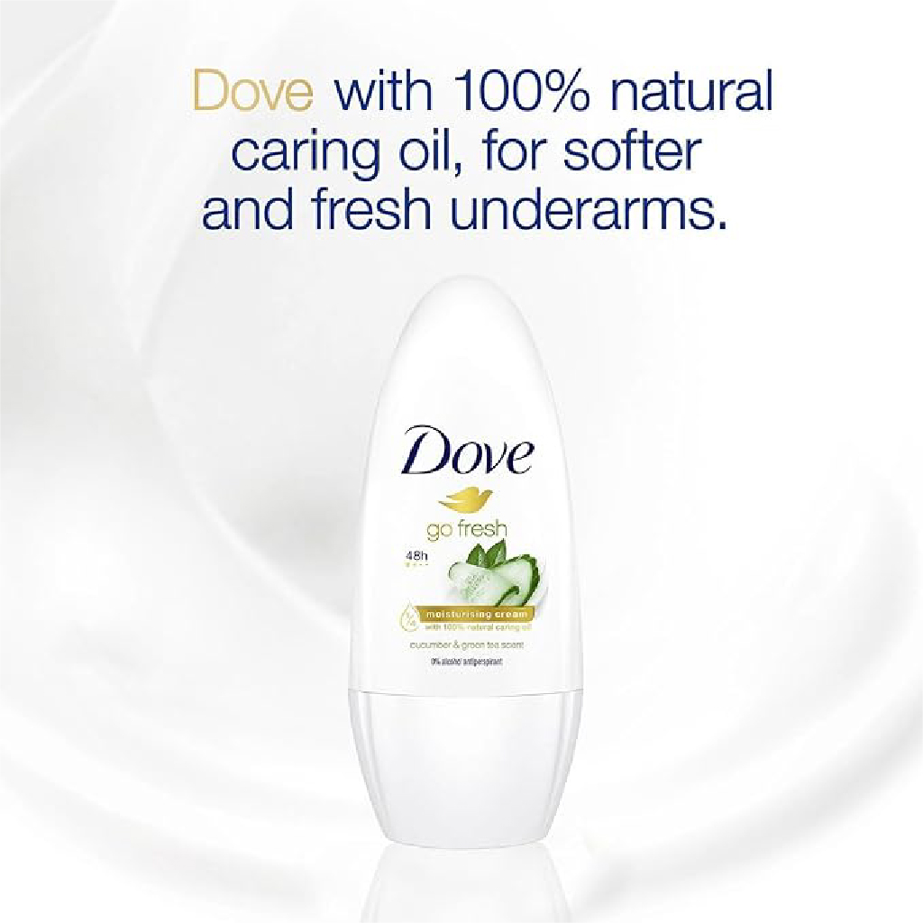 Dove Go Fresh Cucumber And Green Tea Scented Antiperspirant Roll-On 50 mL