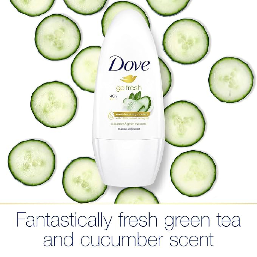 Dove Go Fresh Cucumber And Green Tea Scented Antiperspirant Roll-On 50 mL