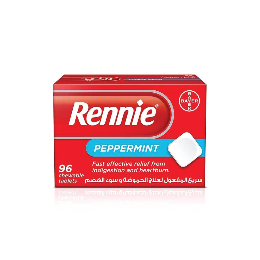 Rennie, Peppermint tablets, Antacid tablets for indigestion and heartburn relief