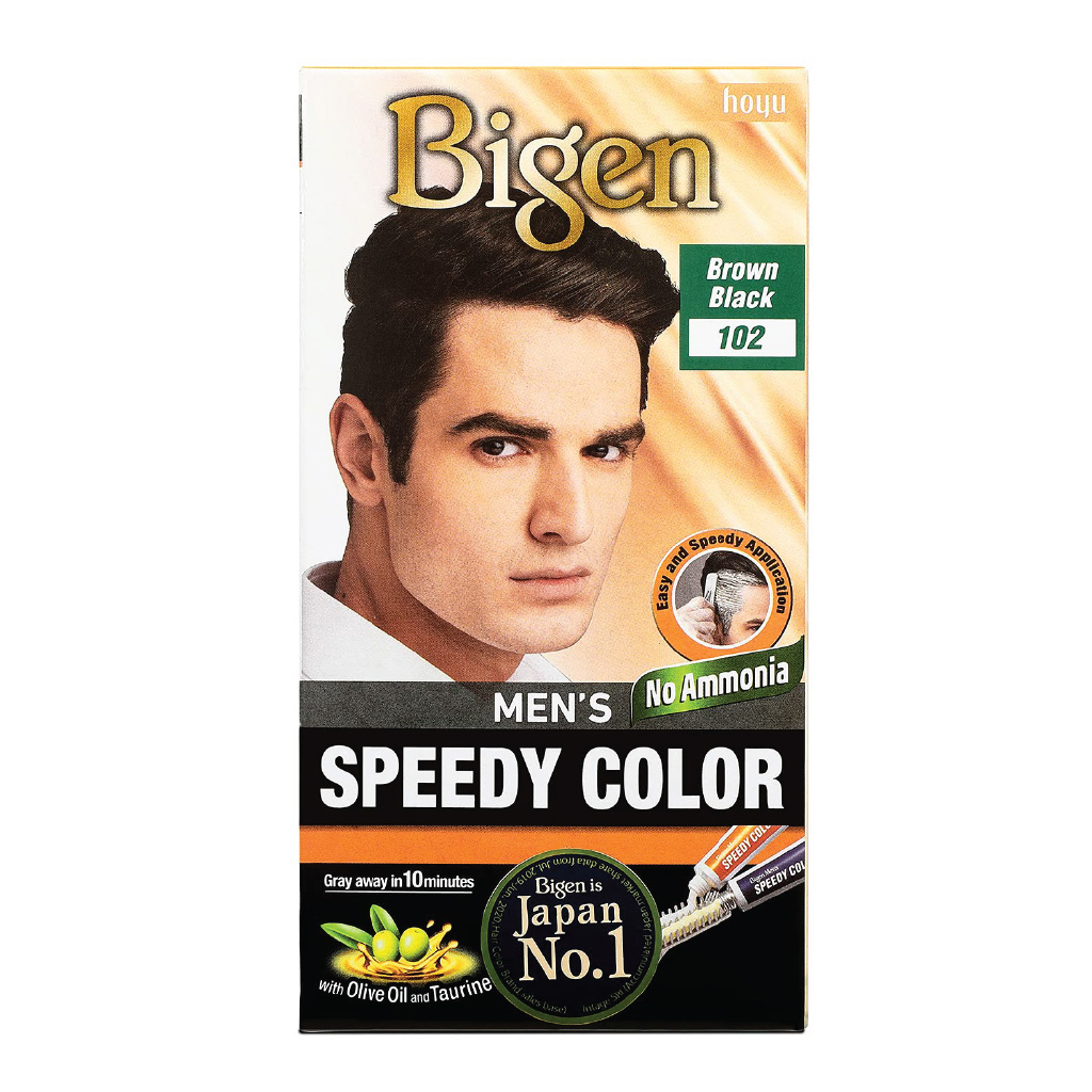 Bigen Men's Speedy Hair Color 80g 102 Brown Black