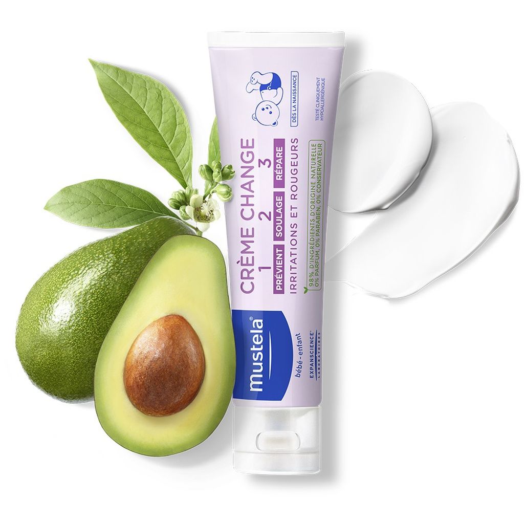 Mustela, Vitamin barrier cream 1-2-3, Protective cream for diaper rash and skin hydration, 100 ml